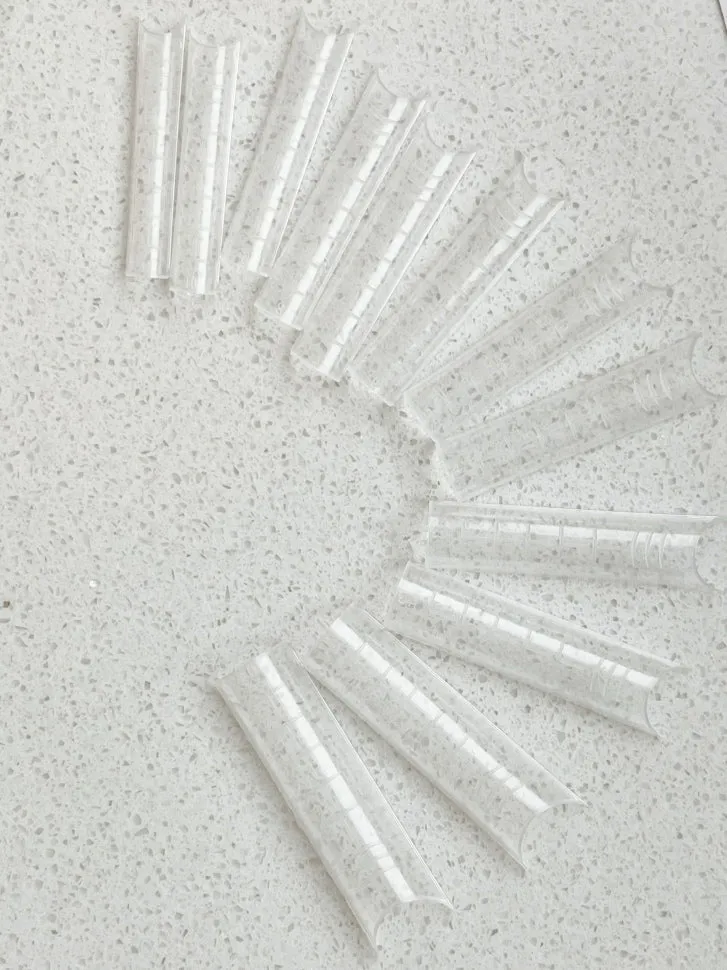 Dualtips (flussige Nageltips) mit idealer C-Kurve klar 12St