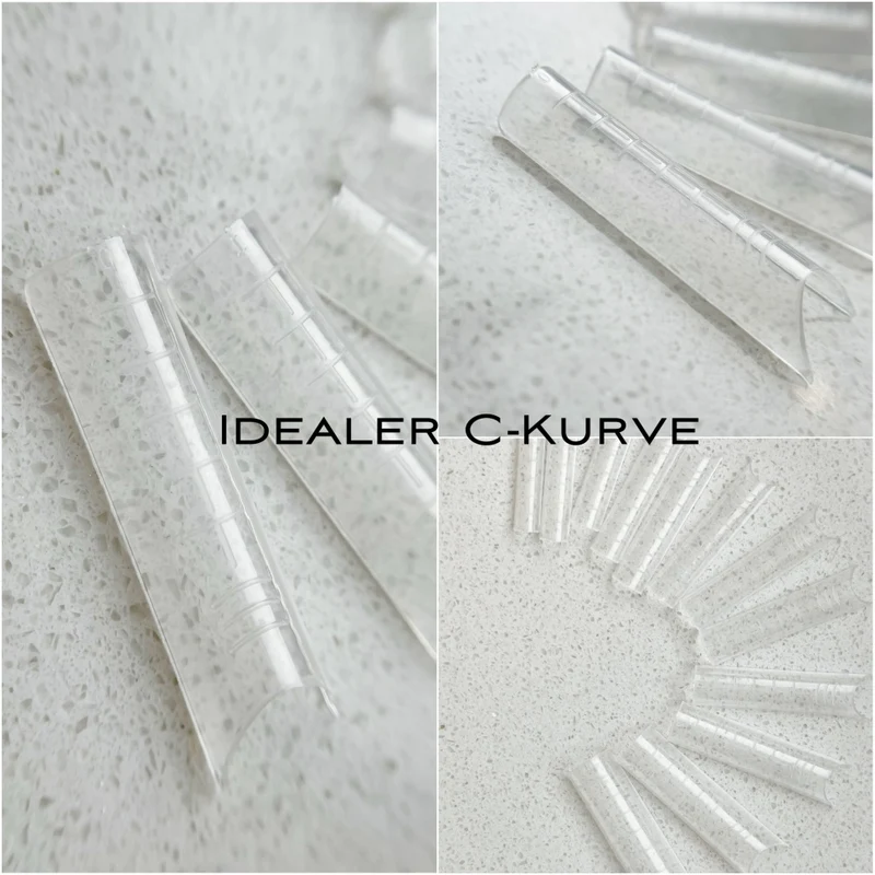 Dualtips (flussige Nageltips) mit idealer C-Kurve klar 12St