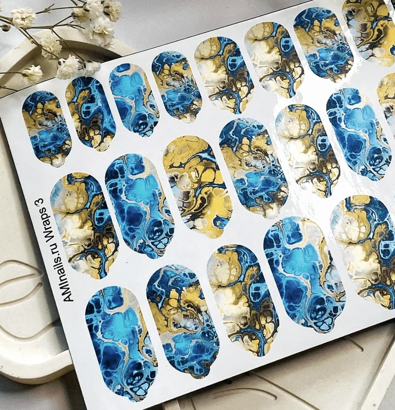 Nagelfolie 03 Foil Nail Wraps für Maniküre AMINAILS