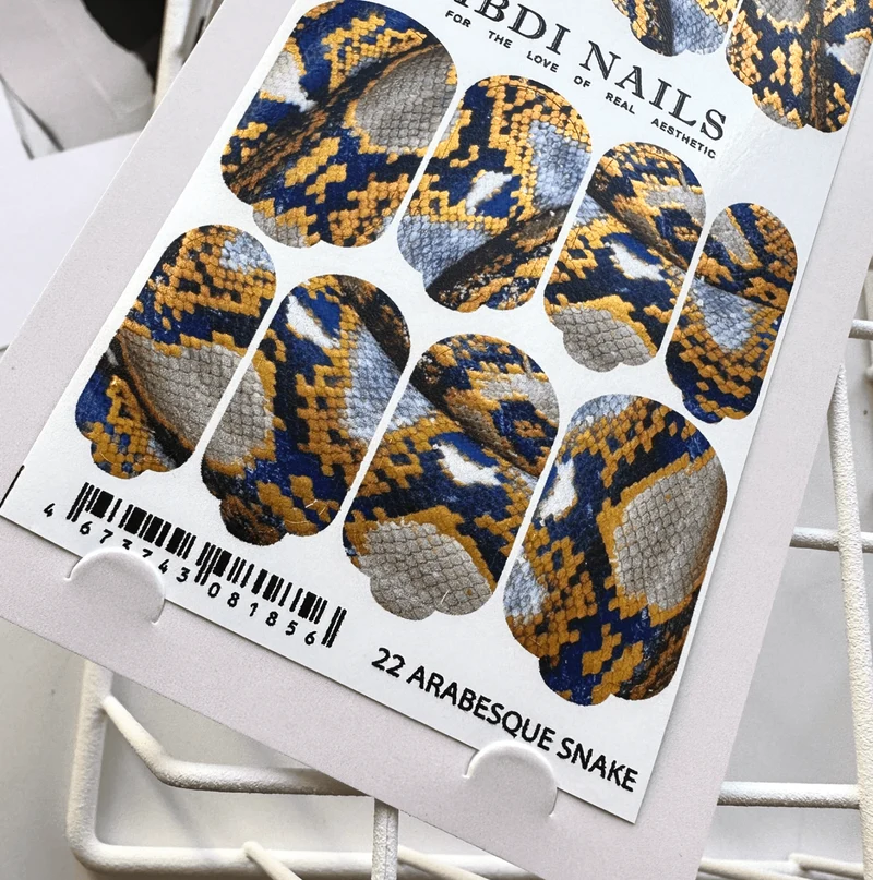 22 ARABESQUE SNAKE - Nail Wraps IBDI Nails