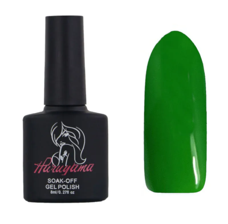 Haruyama Translucent green glass gel nail polish AE16