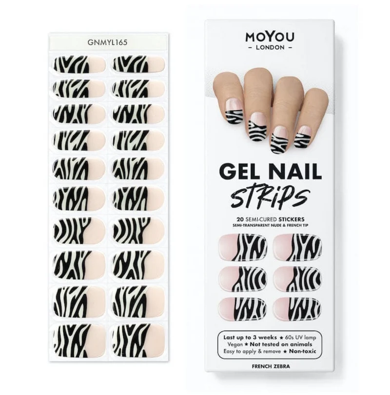 FRENCH ZEBRA - Gel Nail Strip (Gel Wraps) MoYou London