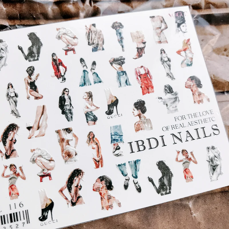 IBDI Fashion nail decals / sliders #Colorful 116