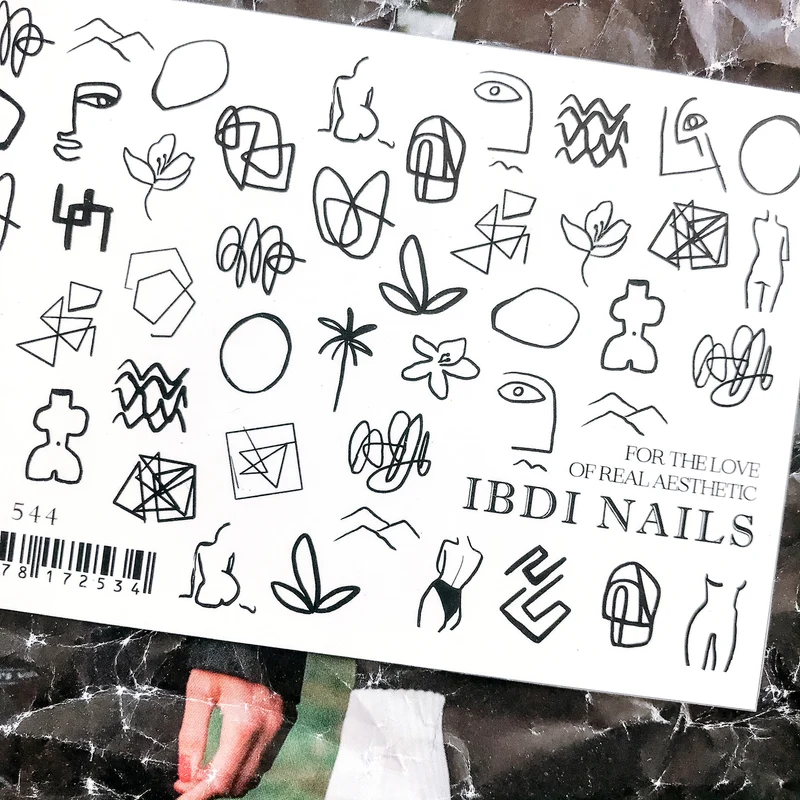 IBDI Abstract nail decals / sliders #544