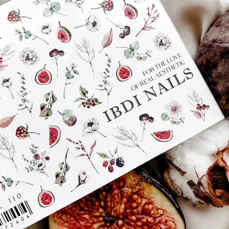 IBDI Autumn leaf nail decals / sliders #Colorful 110