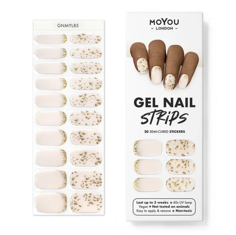 NO PAIN NO CHAMPAGNE - Gel Nail Strip (Gel Wraps) MoYou London