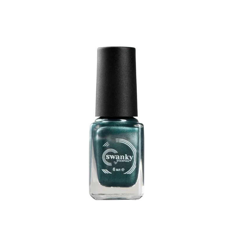 Swanky Stamping polish, metallic dark green M119