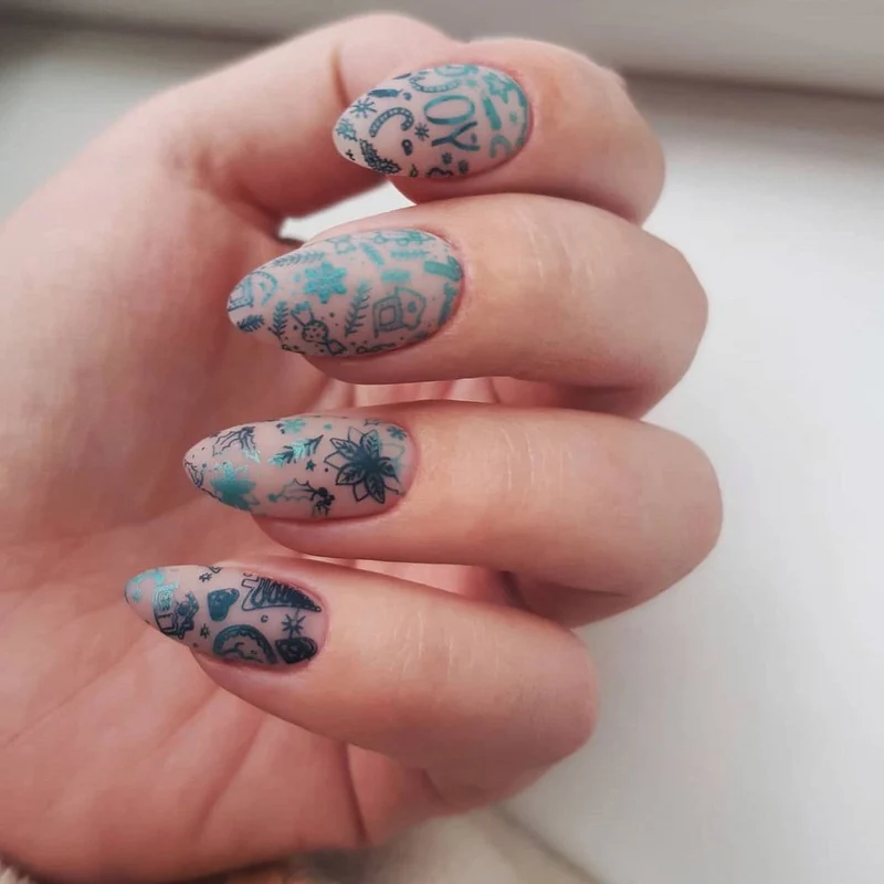 Swanky Stamping polish, metallic dark green M119