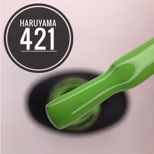 Haruyama Green gel nail polish 421