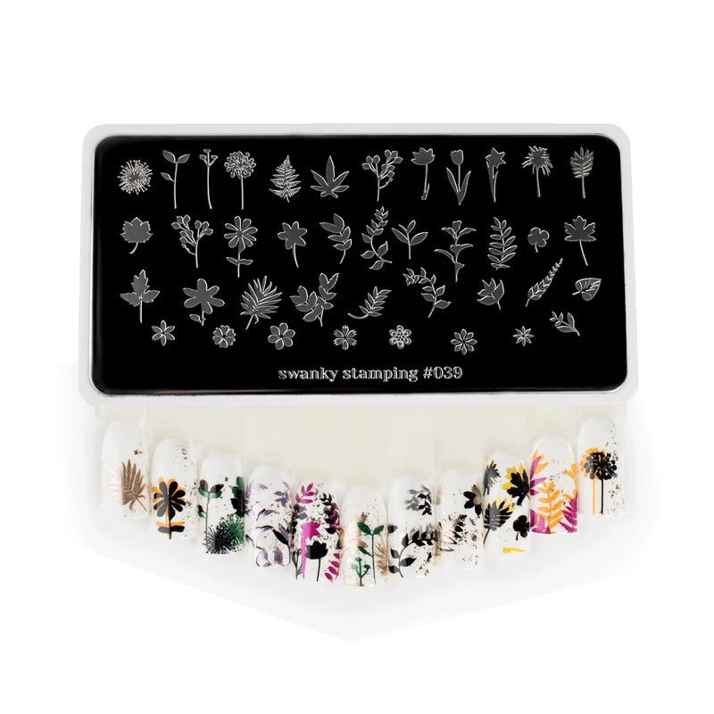 Swanky Stamping leaf nail stamping plates 039
