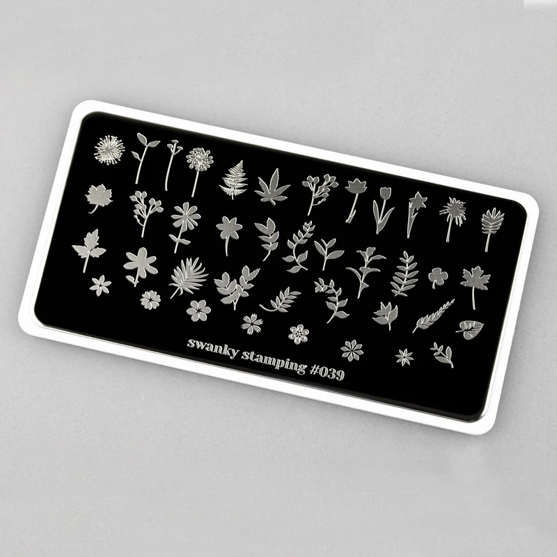 Swanky Stamping leaf nail stamping plates 039