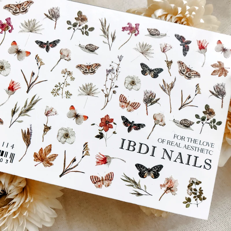 IBDI Autumn leaf nail decals / sliders #Colorful 114