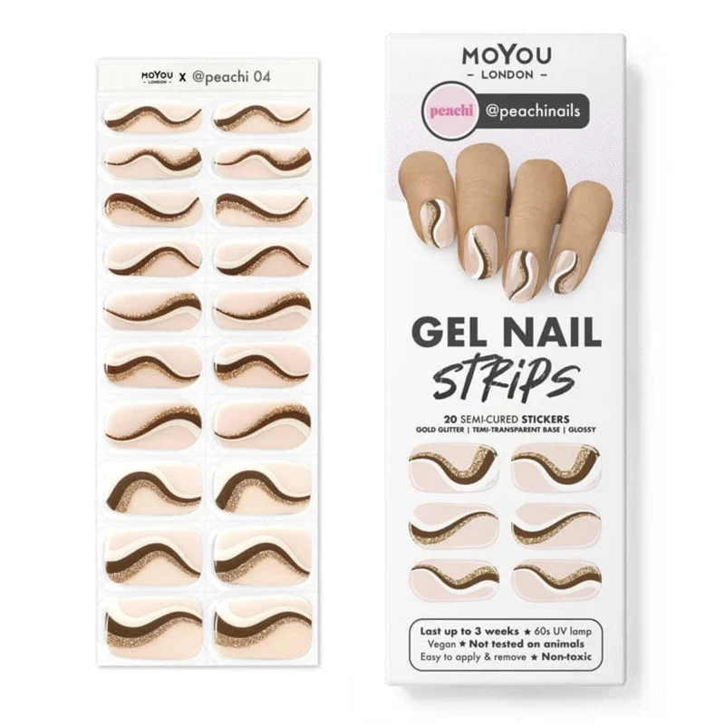 04 PEACHINAILS - Gel Nail Strip (Gel Wraps) MoYou London