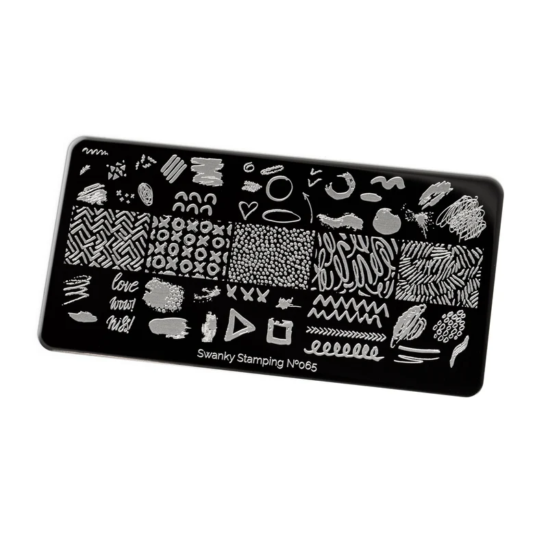 Swanky Stamping Love pattern nail stamping plates 065