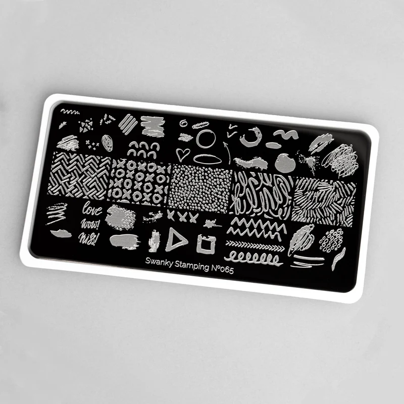 Swanky Stamping Love pattern nail stamping plates 065
