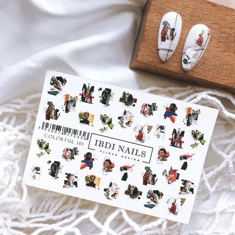 IBDI Abstract pop nail decals / sliders #Colorful 101