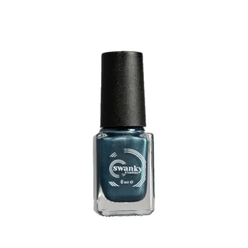 Swanky Stamping polish, metallic blue grey M113