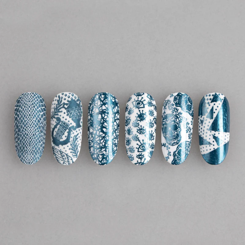 Swanky Stamping polish, metallic blue grey M113