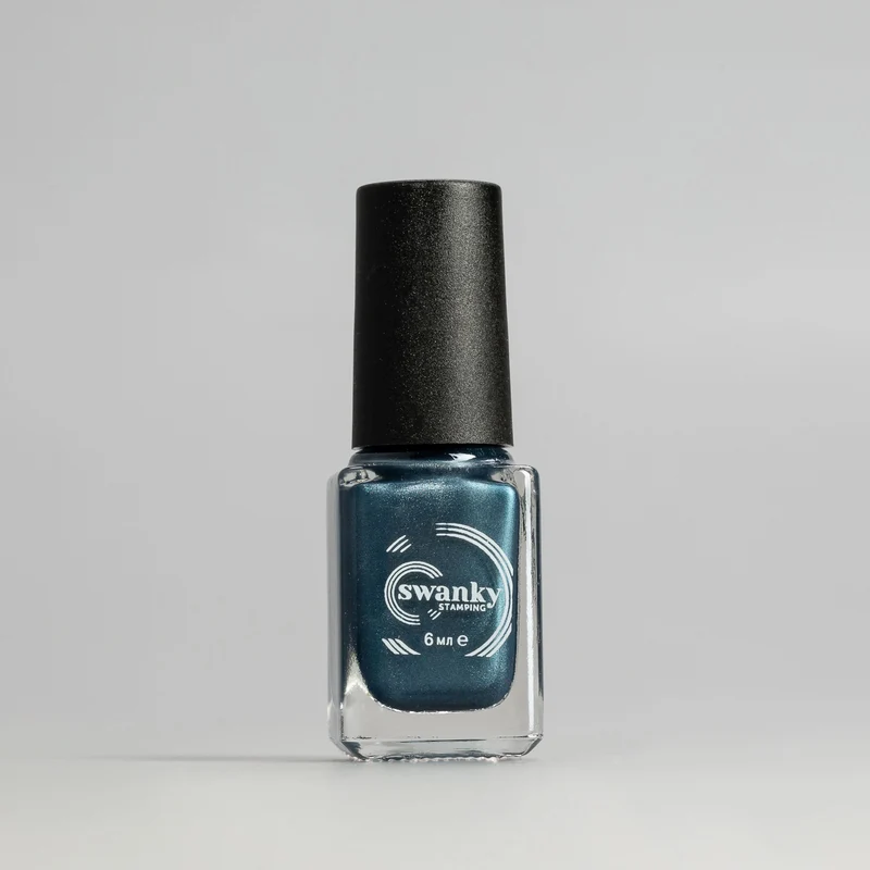Swanky Stamping polish, metallic blue grey M113