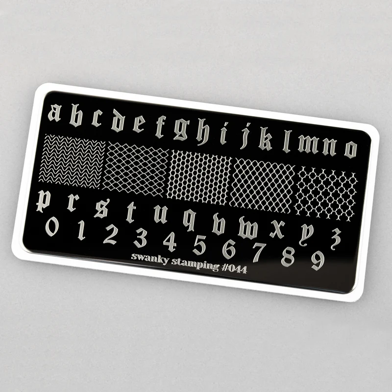 Swanky Stamping Old English nail stamping plates 044