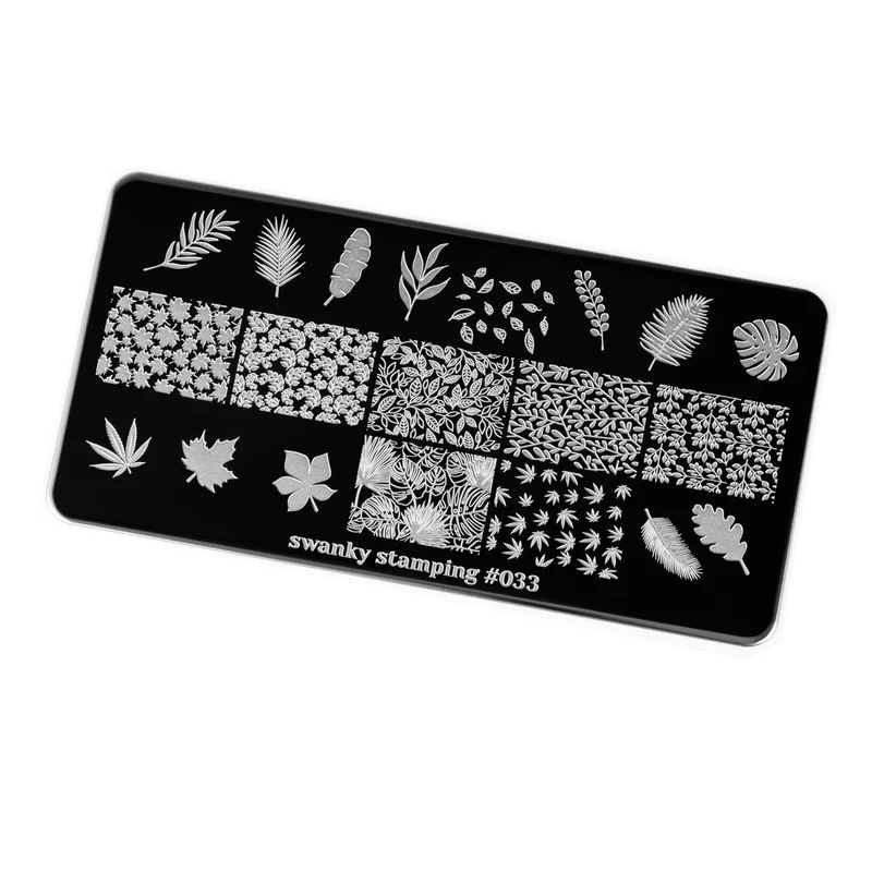 Swanky Stamping leaf nail stamping plates 033