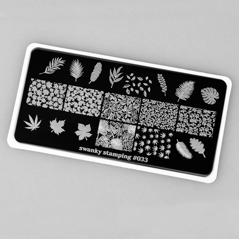 Swanky Stamping leaf nail stamping plates 033