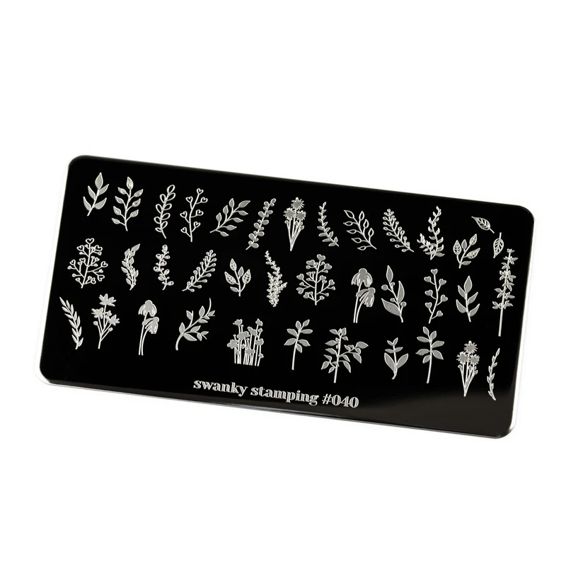 Swanky Stamping leaf nail stamping plates 040