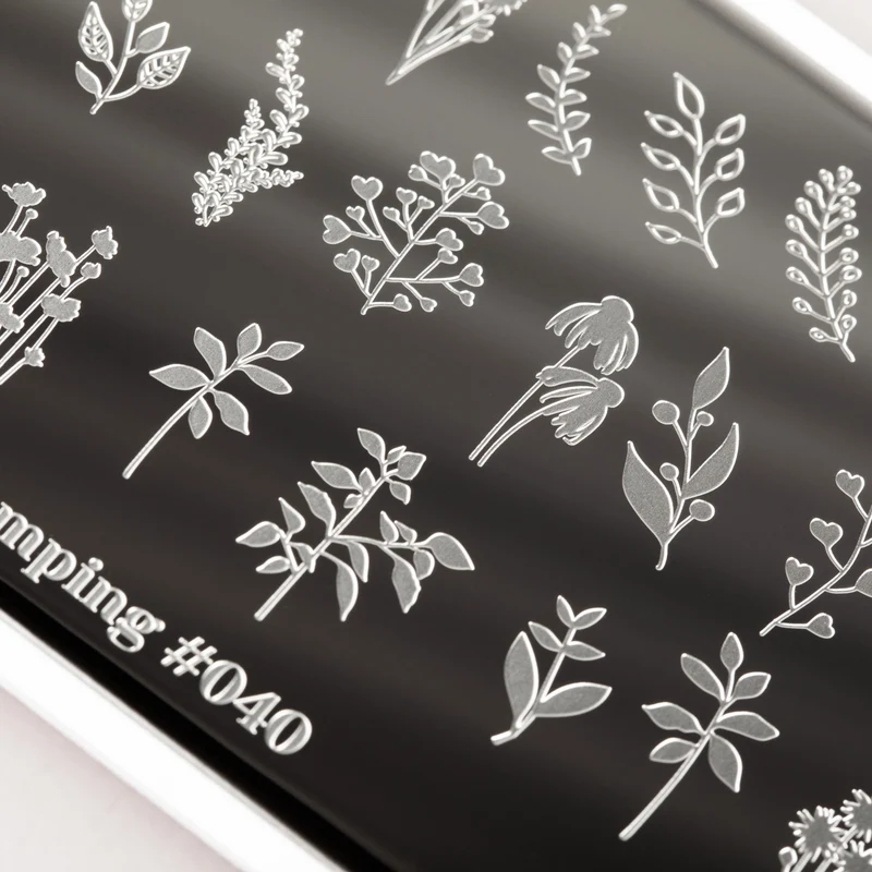 Swanky Stamping leaf nail stamping plates 040