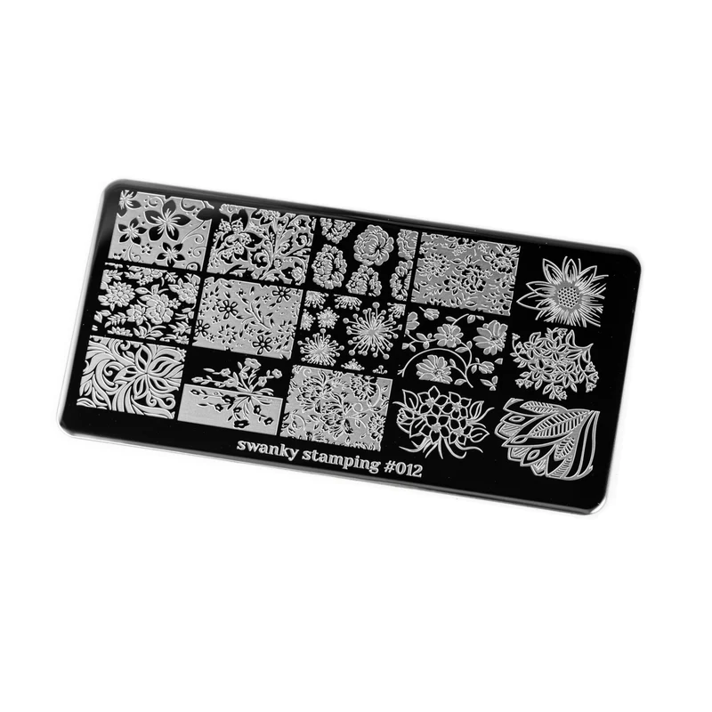 Swanky Stamping flower nail stamping plates 012
