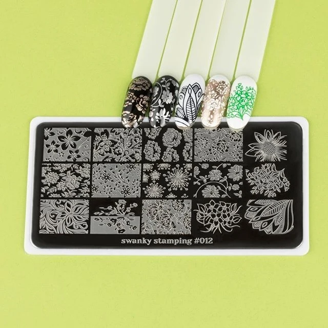 Swanky Stamping flower nail stamping plates 012