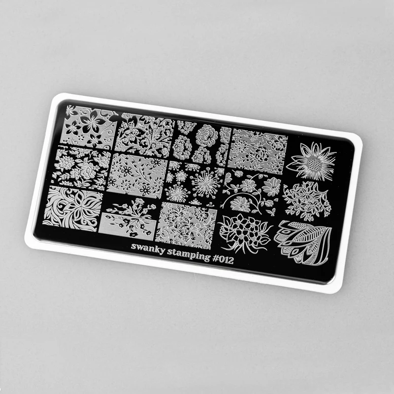 Swanky Stamping flower nail stamping plates 012