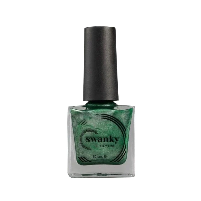 Swanky Stamping polish, metallic green Met08