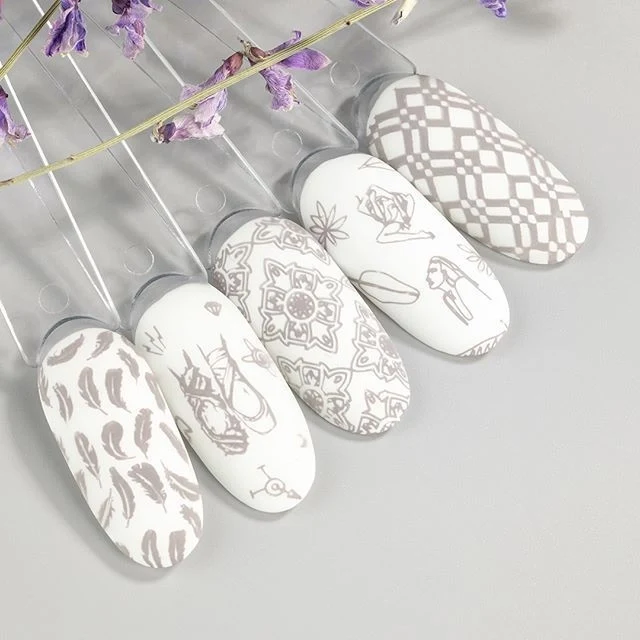 Swanky Stamping polish, grey lilac S31