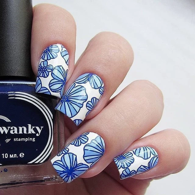 Swanky Stamping polish, Blue 008