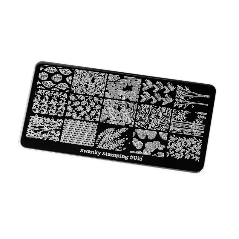 Swanky Stamping leaf nail stamping plates 015