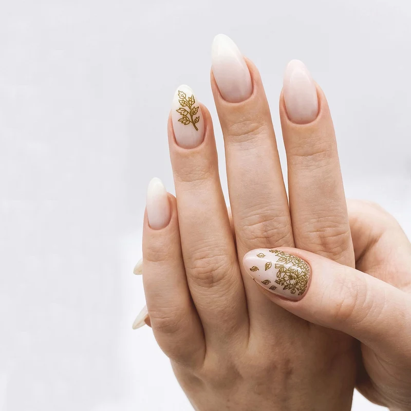 Swanky Stamping leaf / autumn nail stamping plates 085