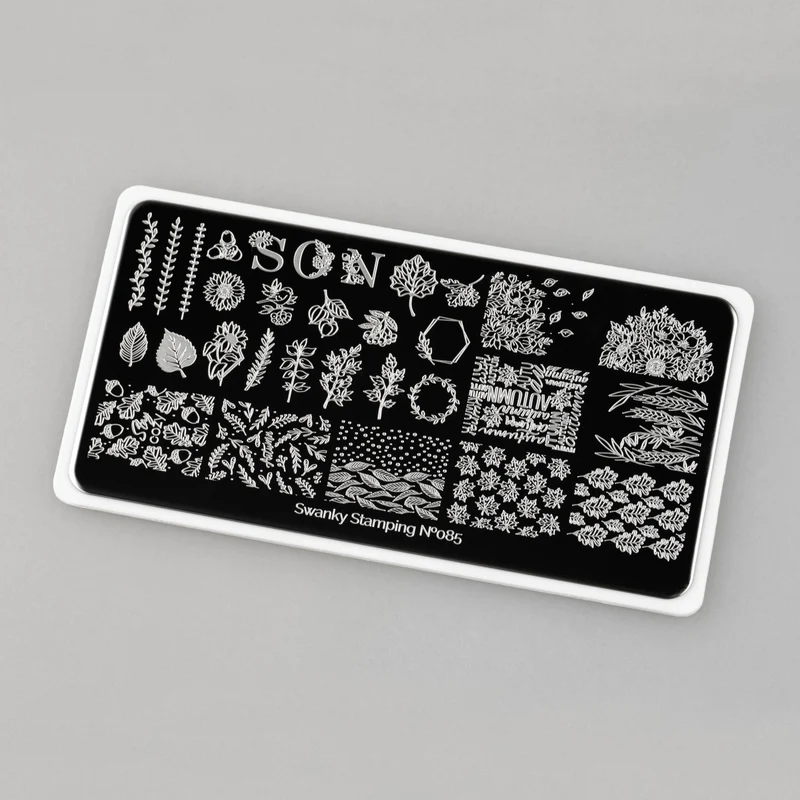 Swanky Stamping leaf / autumn nail stamping plates 085