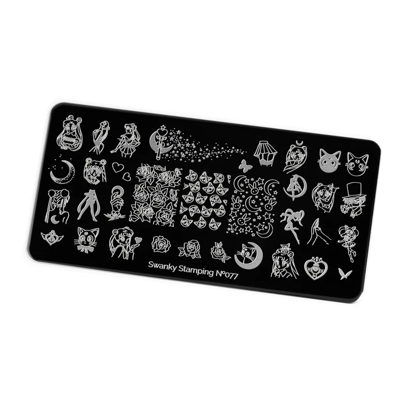 Swanky Stamping anime nail stamping plates 077