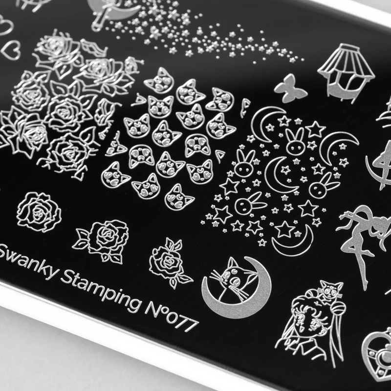 Swanky Stamping anime nail stamping plates 077