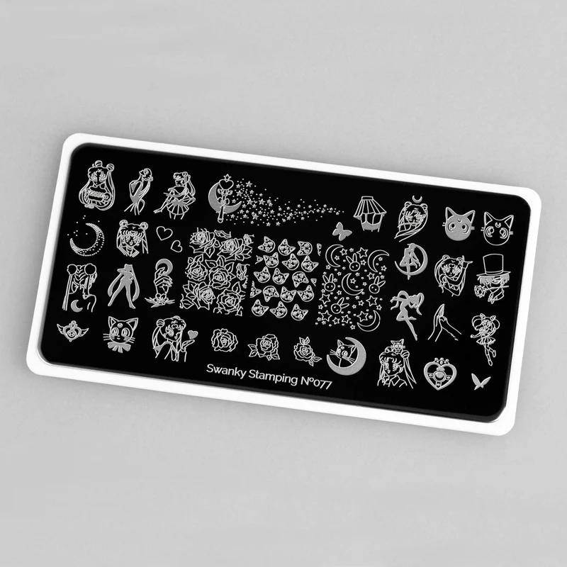 Swanky Stamping anime nail stamping plates 077