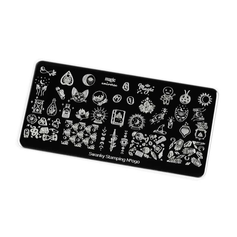 Swanky Stamping Halloween magic nail stamping plates 090