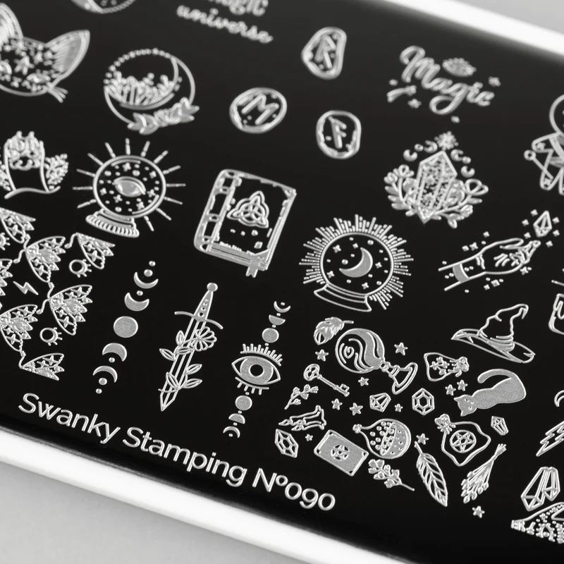 Swanky Stamping Halloween magic nail stamping plates 090