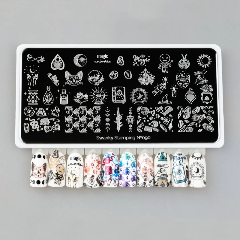 Swanky Stamping Halloween magic nail stamping plates 090