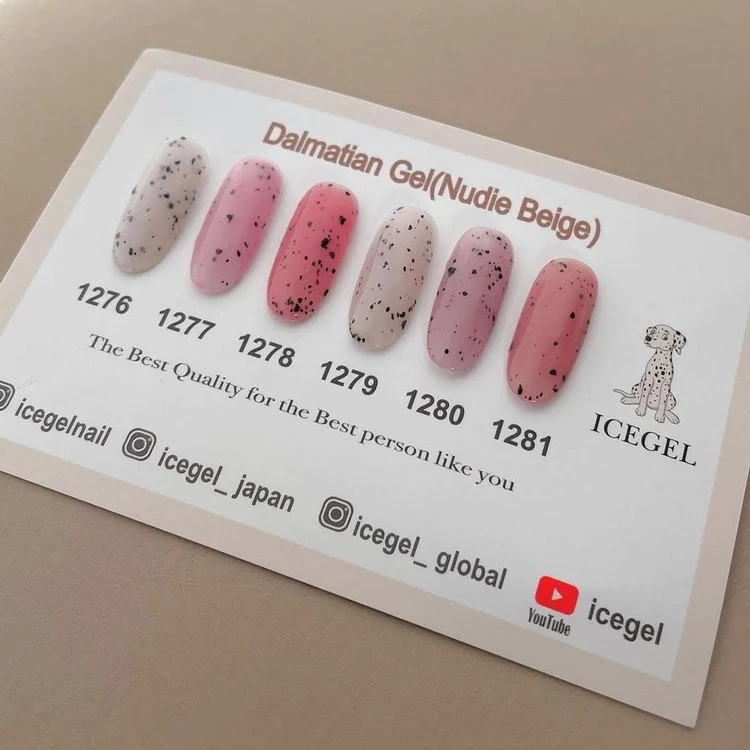 ICEGEL Dalmatian Nudie gel polish 1276-1281