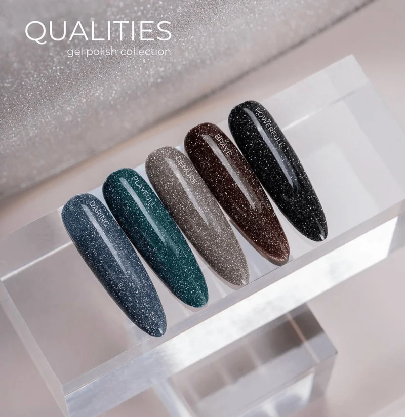 QUALITIES - COLLECTION SET (5st x 15 ml) + Aufkleber Stickers für tips HEYLOVE