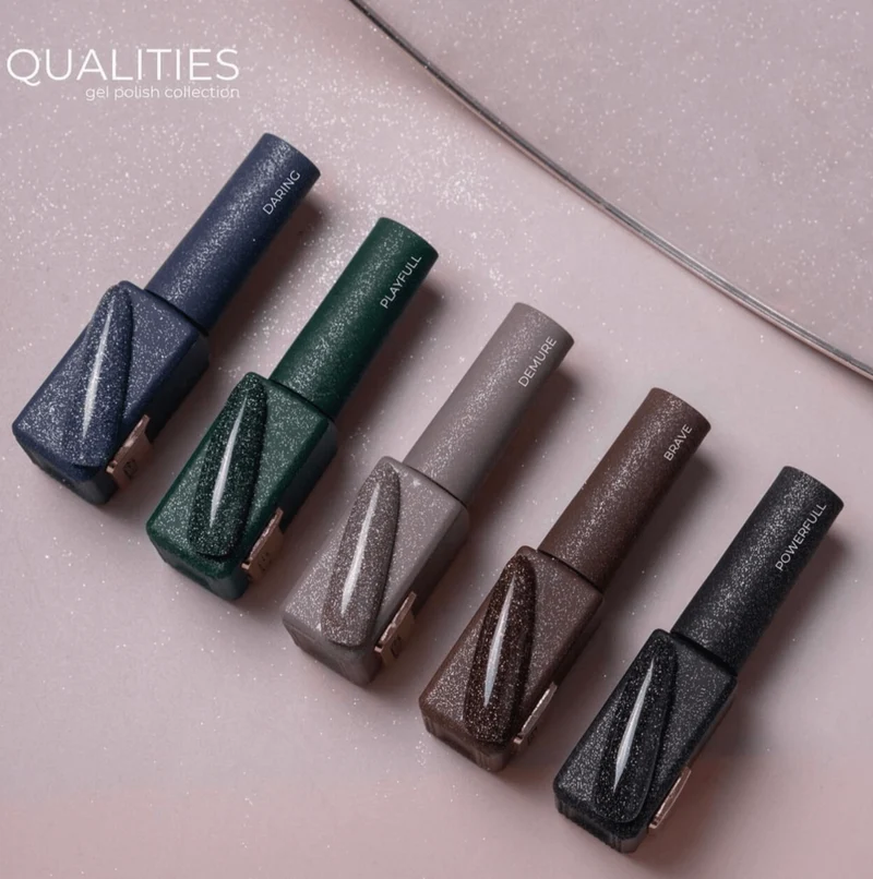 QUALITIES - COLLECTION SET (5st x 15 ml) + Aufkleber Stickers für tips HEYLOVE