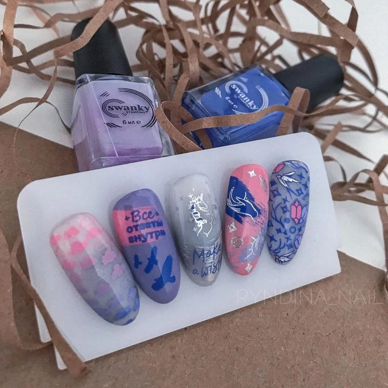 Swanky Stamping polish, light blue S28