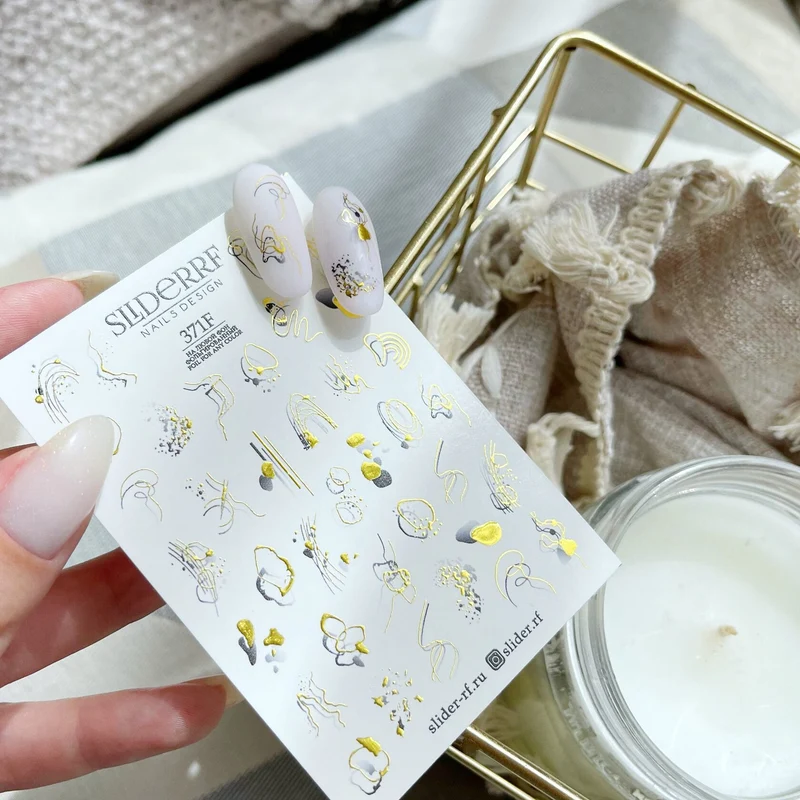 Slider.RF abstract foil nail decals / sliders 371F
