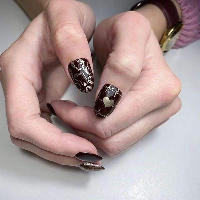 Swanky Stamping Valentines Day heart nail stamping plates 016