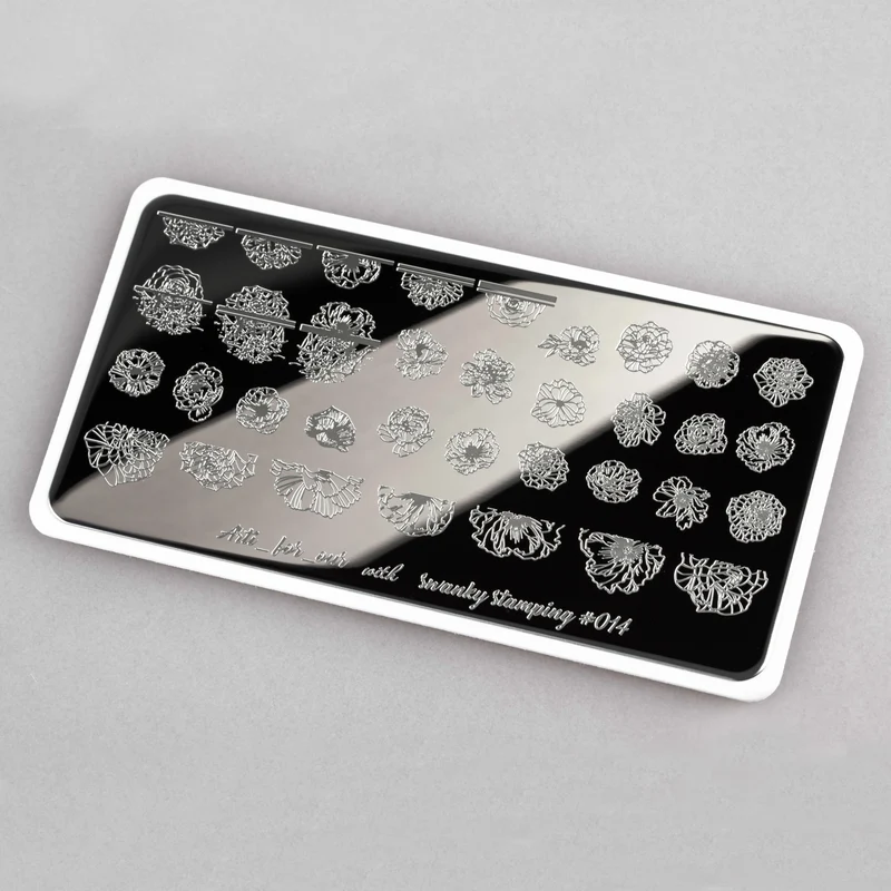 Swanky Stamping Flower nail stamping plates 014